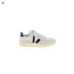 Veja V-90 White and Black Leather Sneakers